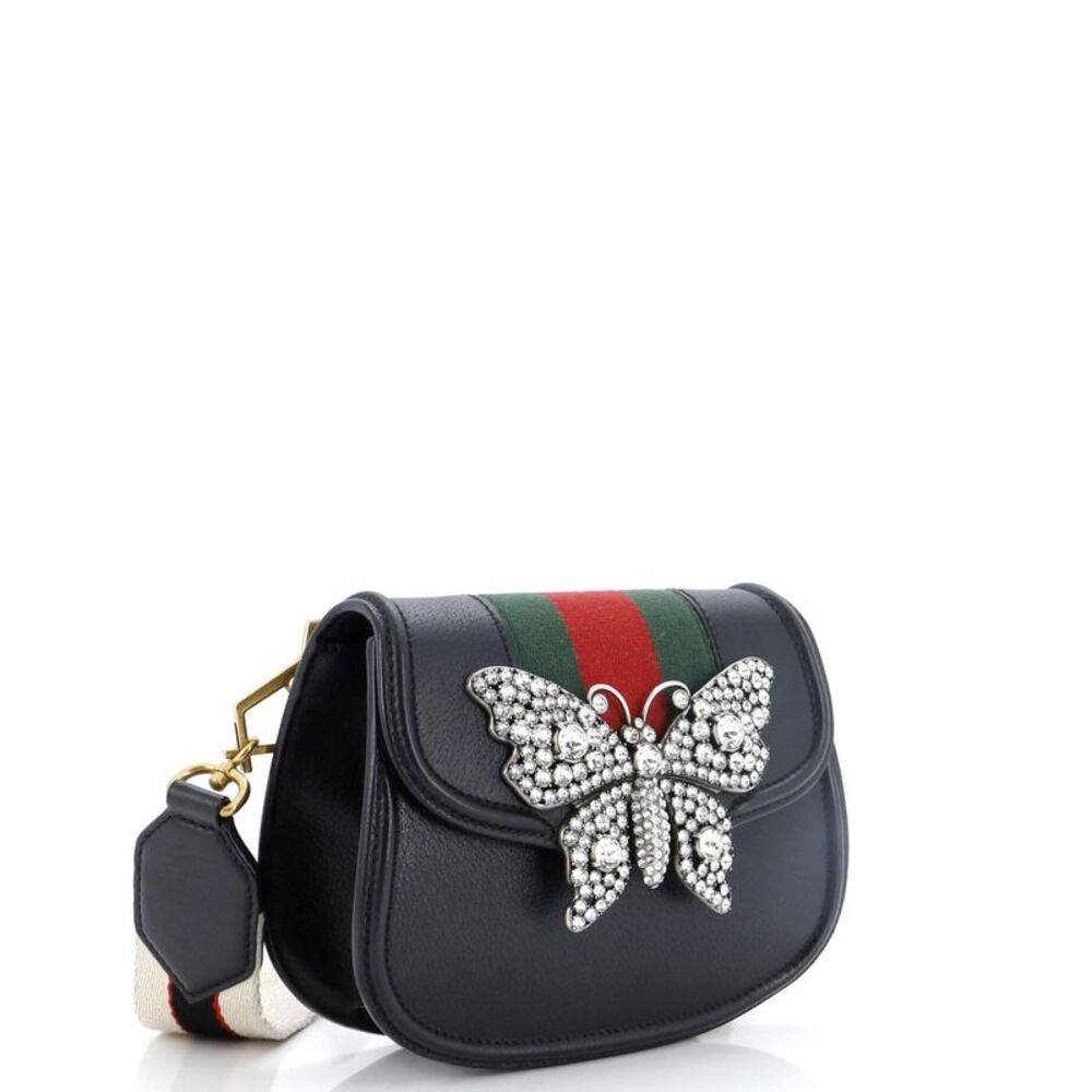 Gucci Totem Shoulder Bag Leather Small Black - Picture 2 of 8